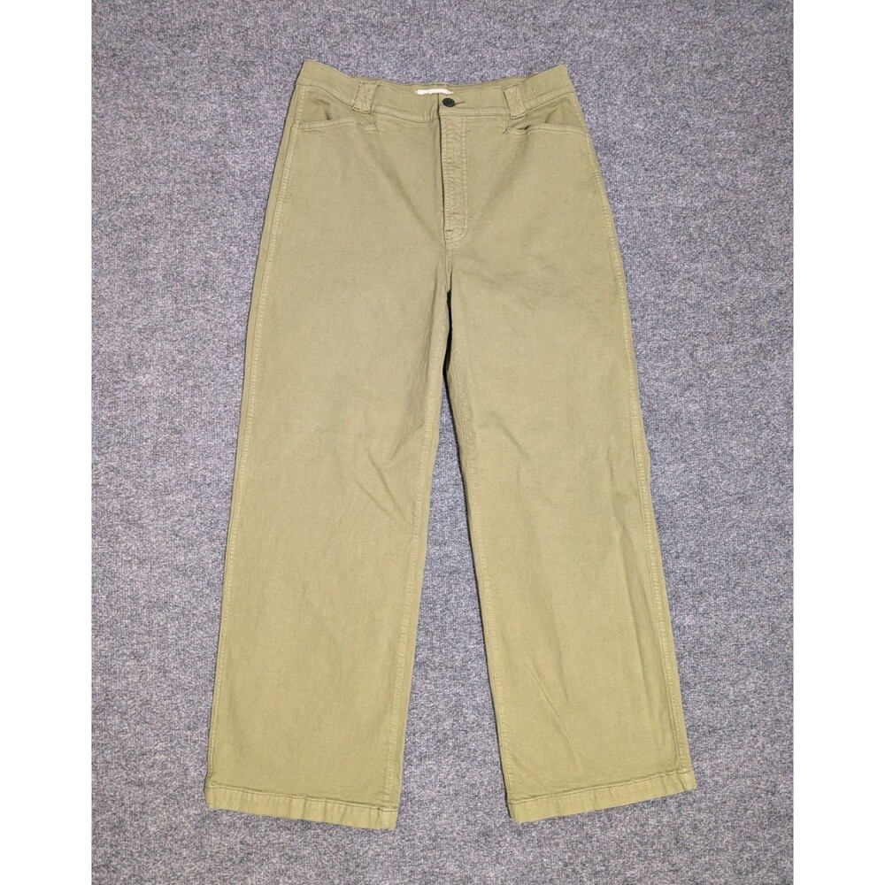 Madewell Emmet Wide Leg Pants Womens Size 30 Green